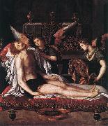 ALLORI Alessandro The Body of Christ with Two Angels oil painting artist